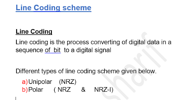Line Coding Scheme (Unipolar + Polar)
