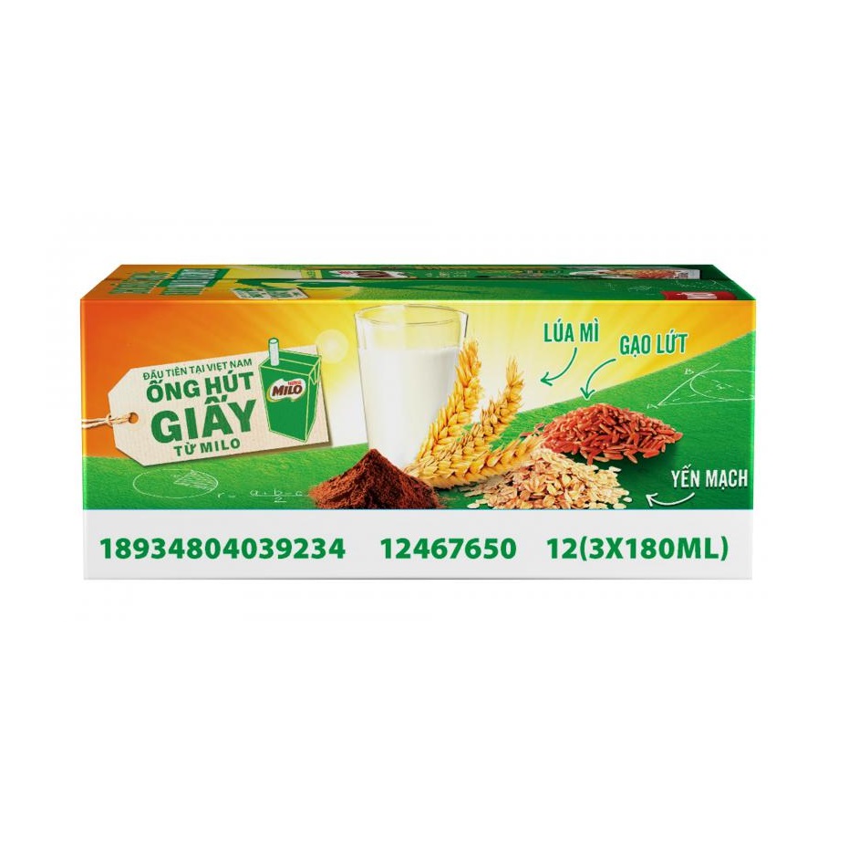 Sữa Lúa Mạch Uống Liền Nestlé Milo Bữa Sáng 180ml