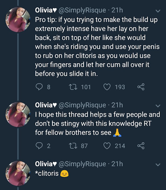 How to make a woman orgasm according to a female Twitter user