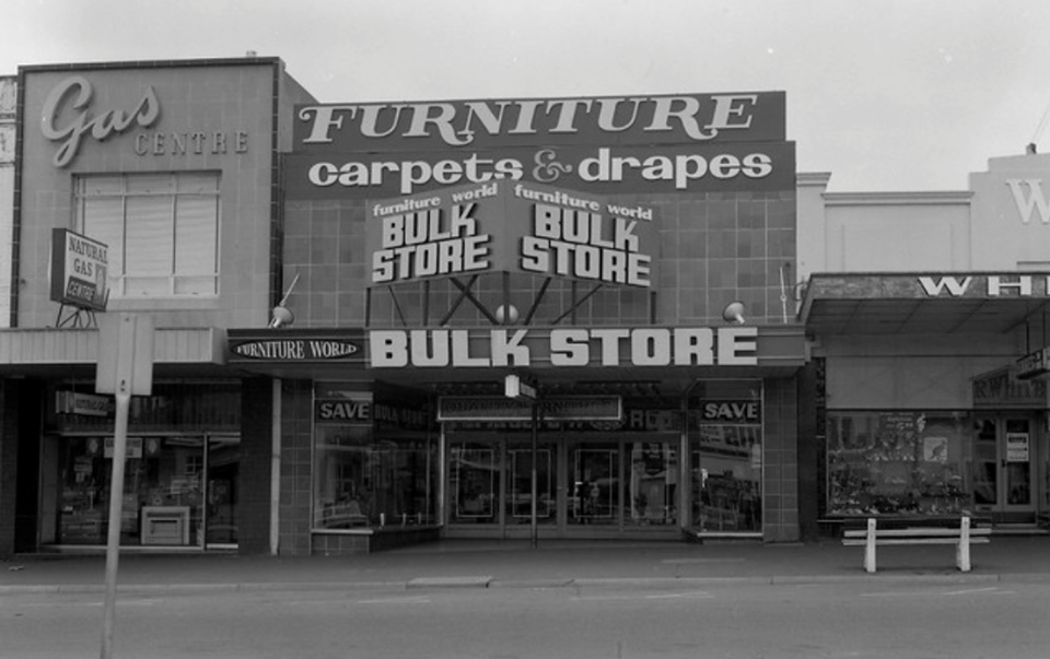 Old Dandenong Furniture World, Lonsdale Street, Dandenong, 1970s