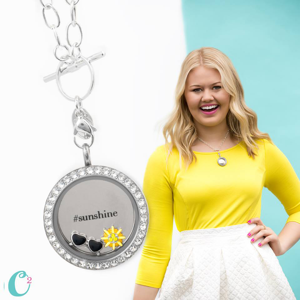 Sunshine - Inscriptions Plate by Origami Owl available at StoriedCharms.com