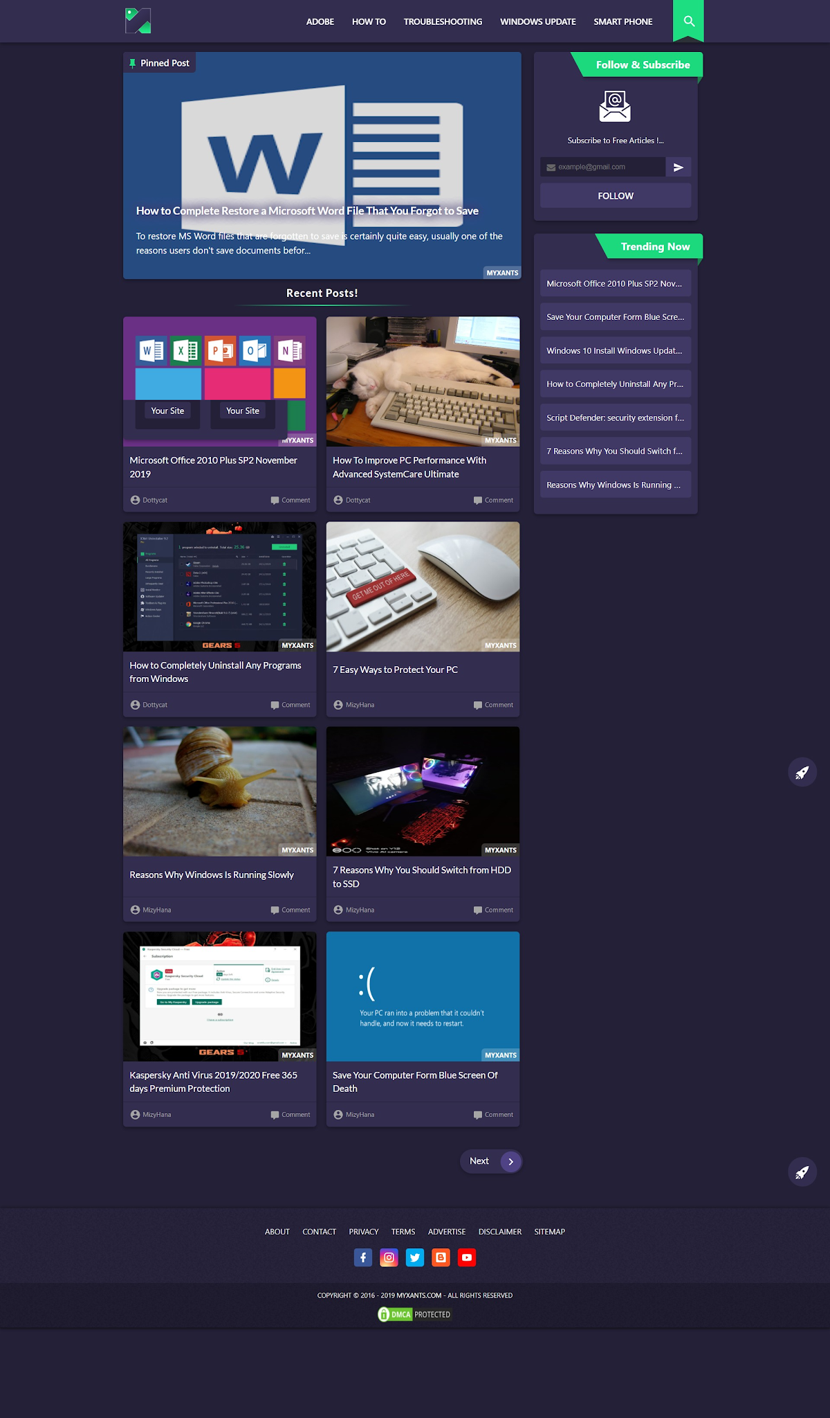 O4U Dark Pro Responsive Template