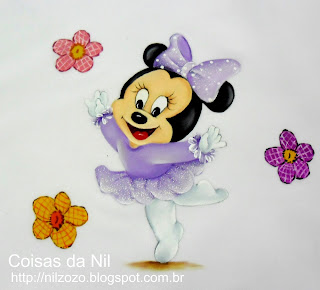 minnie mouse bailarina lilás