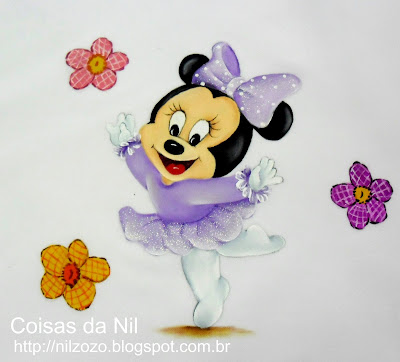 pintura lencol minnie mouse bailarina