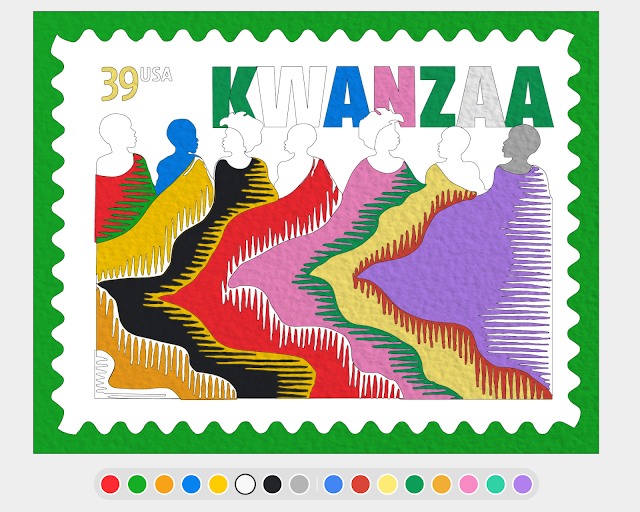 Libro para colorear con temática de Kwanzaa