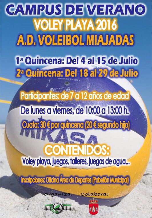 CAMPUS DE VERANO AD VOLEIBOL MIAJADAS AD VOLEIBOL MIAJADAS