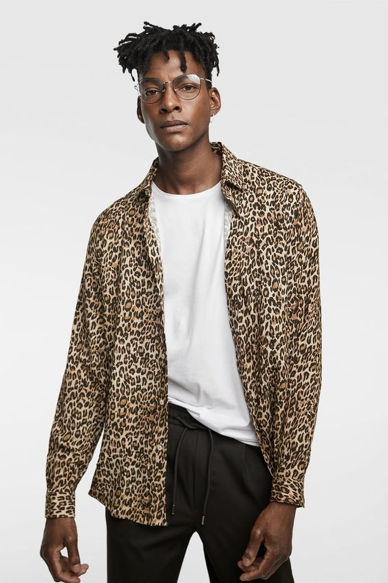 jaqueta animal print masculina