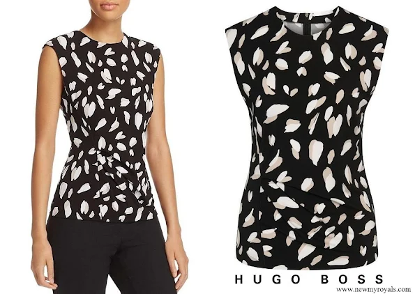 Princess Marie wore Hugo Boss Black White Enavi Blouse