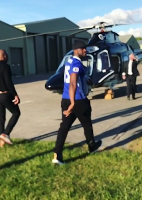 3 Peter Okoye flies helicopter from London to Birmingham to watch Chelsea vs Westbrom match