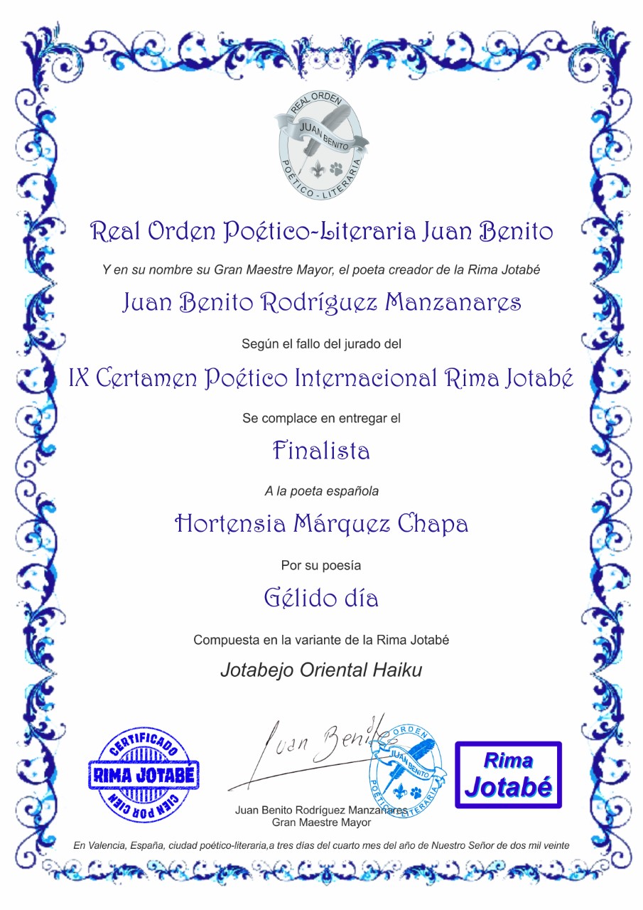 Finalista IX Concurso Internacional Jotabé