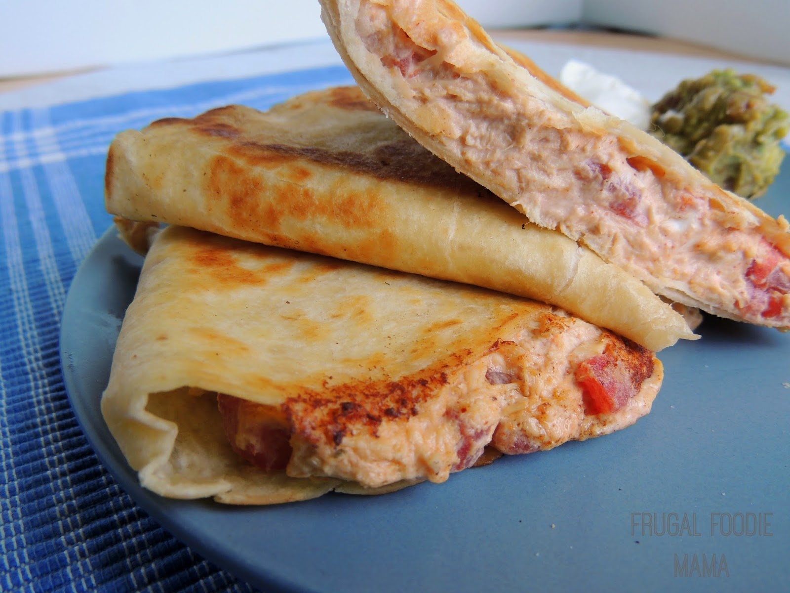 Frugal Foodie Mama Cream Cheese Chicken Quesadillas