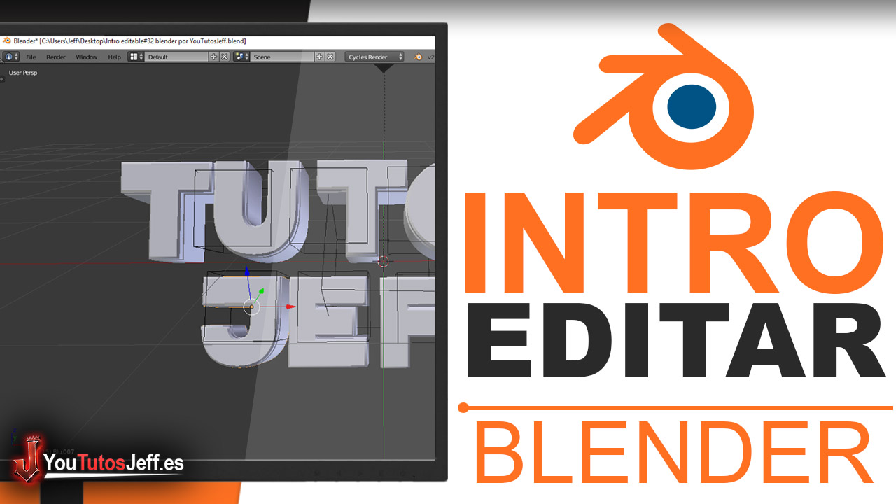 Como Editar una Intro Template de Blender - Editar con Blender