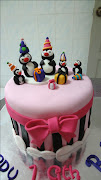 Pingu's Penguin Ribbon Cake