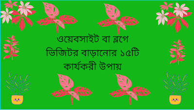 ওয়েবসাইট বা ব্লগে ভিজিটর বাড়ানোর ১৫টি কার্যকরী উপায়