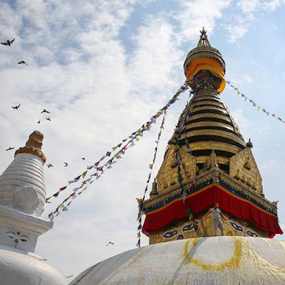 Cúspide de la stupa de Swayambhunath