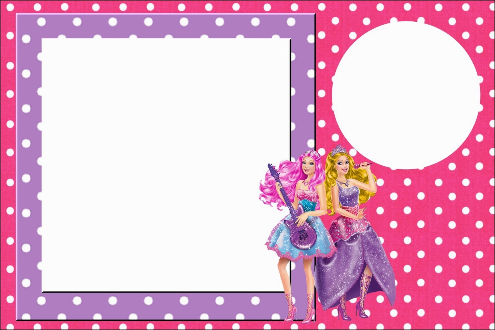 barbie rockstar invitation