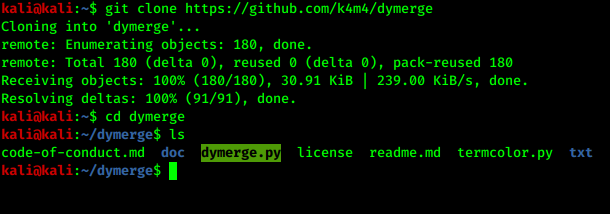 dymerge python tool