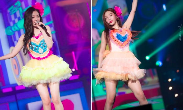 red velvet stage outfits