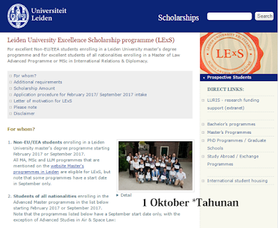 University Leiden Scholarship