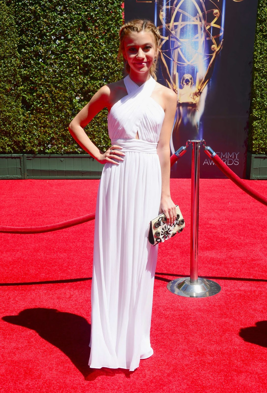 Celebs Galaxy Genevieve Hannelius Creative Arts Emmy Awards 2014