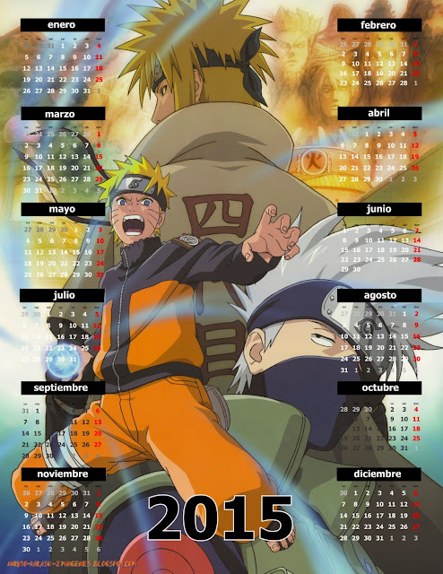 calendario anime naruto 2015