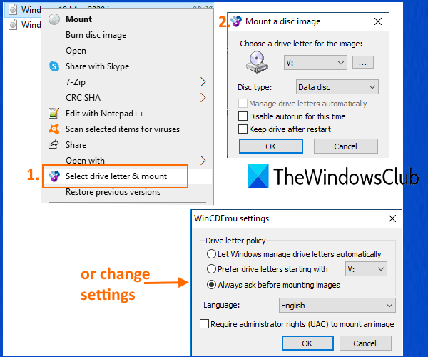 WinCDEmu software di montaggio iso