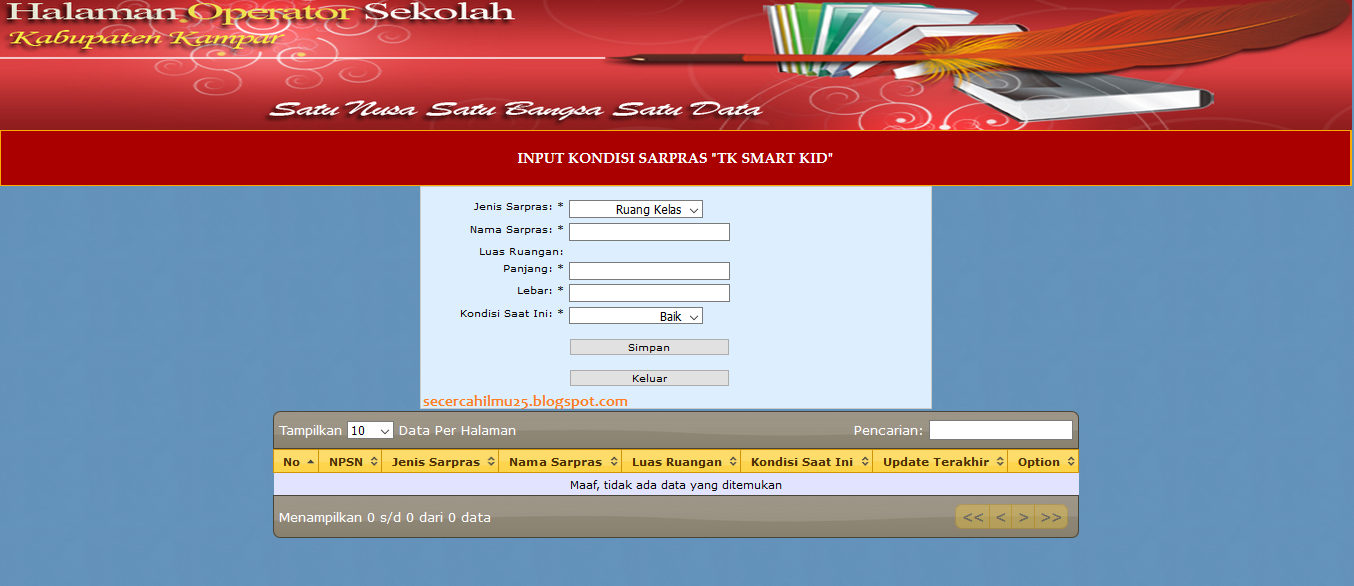 Panduan Pengisian Laporan Bulanan Sekolah Online Paud Secercah Ilmu