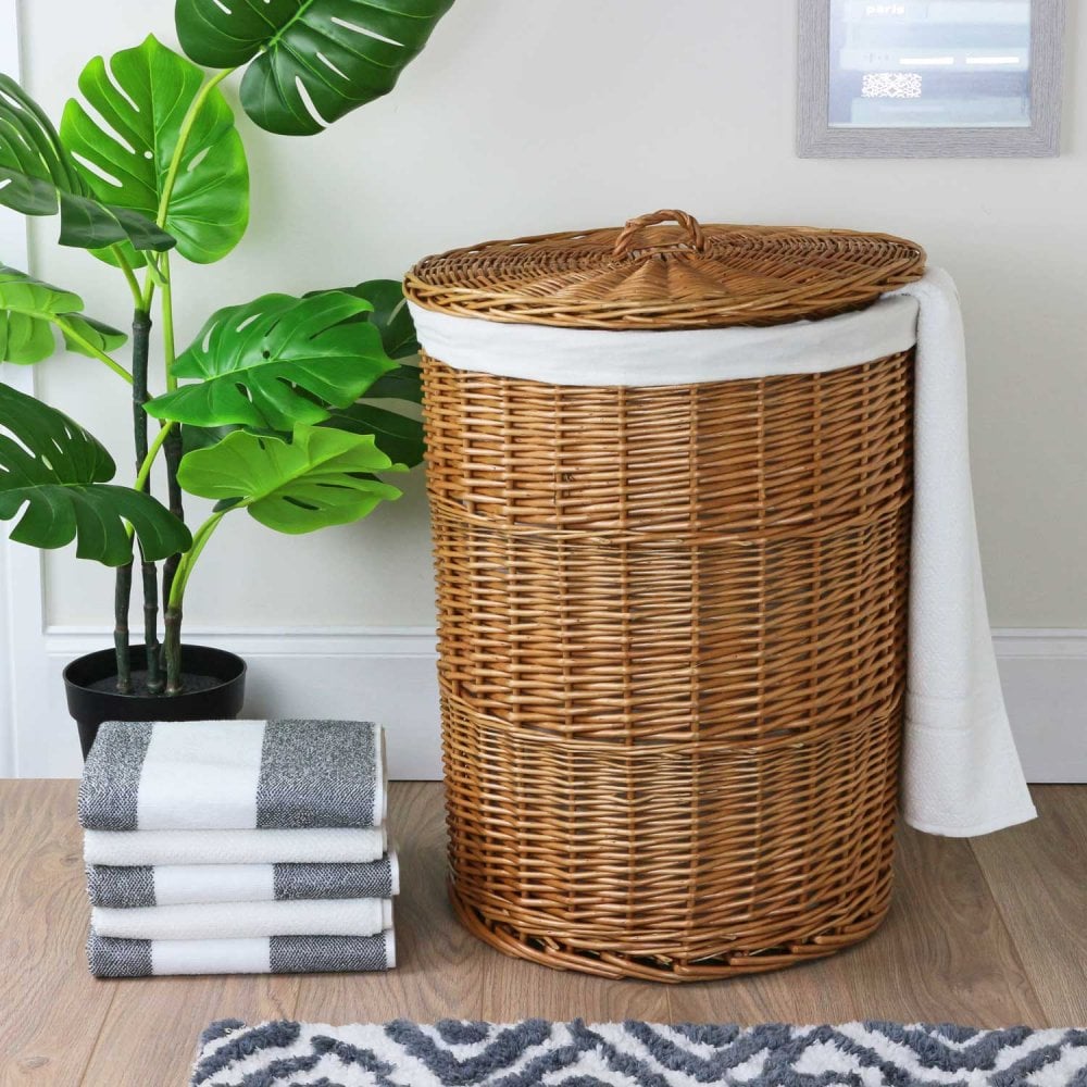 Wicker Basket Bathroom Storage