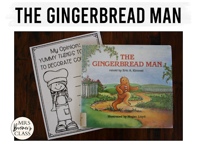 Gingerbread Man book study activities unit with Common Core aligned companion activities, craftivity, and class book for Kindergarten and First Grade