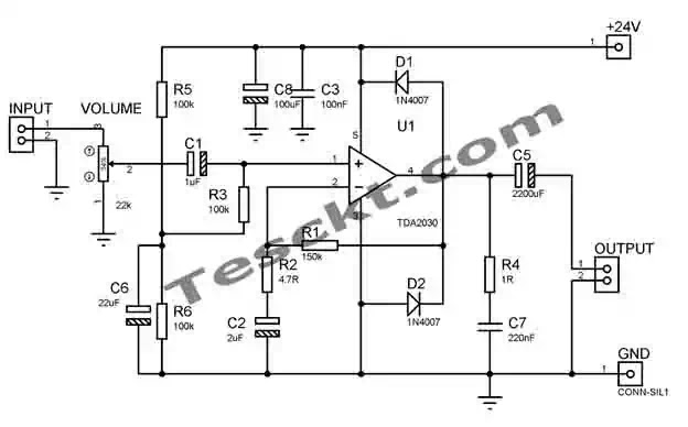 Tda2030 14w amplifier power supply Tda2030 14w amplifier power supply