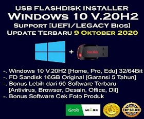 USB Flashdisk Installer Windows 10 + Software 