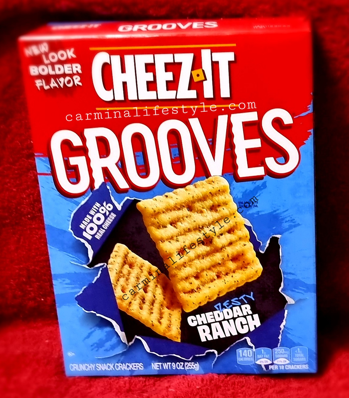 CheezIt Grooves Zesty Cheddar Ranch Crackers made in USA