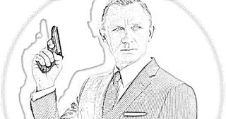 Daniel Craig James Bond coloring pages coloring.filminspector.com