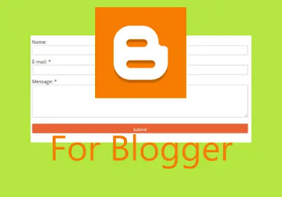 How to add working blogger contact form
