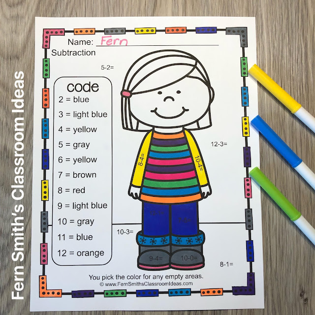 Click Here to Download This Subtraction Color By Number Worksheet Freebie for Your Classroom Today! Click Here to Download This Subtraction Color By Number Worksheet Freebie for Your Classroom Today!