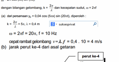 Contoh Soal Fisika Gelombang Stasioner
