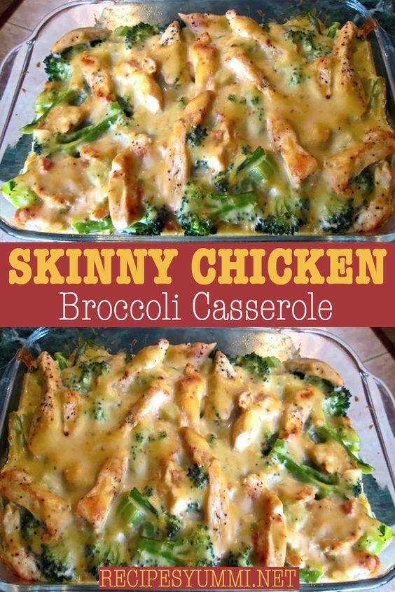 Skinny Chicken Broccoli Casserole yummi