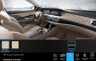 Màu nội thất Mercedes Maybach S560 4MATIC 2018 Nội thất Mercedes Maybach S560 4MATIC 2018 màu Vàng Silk 965