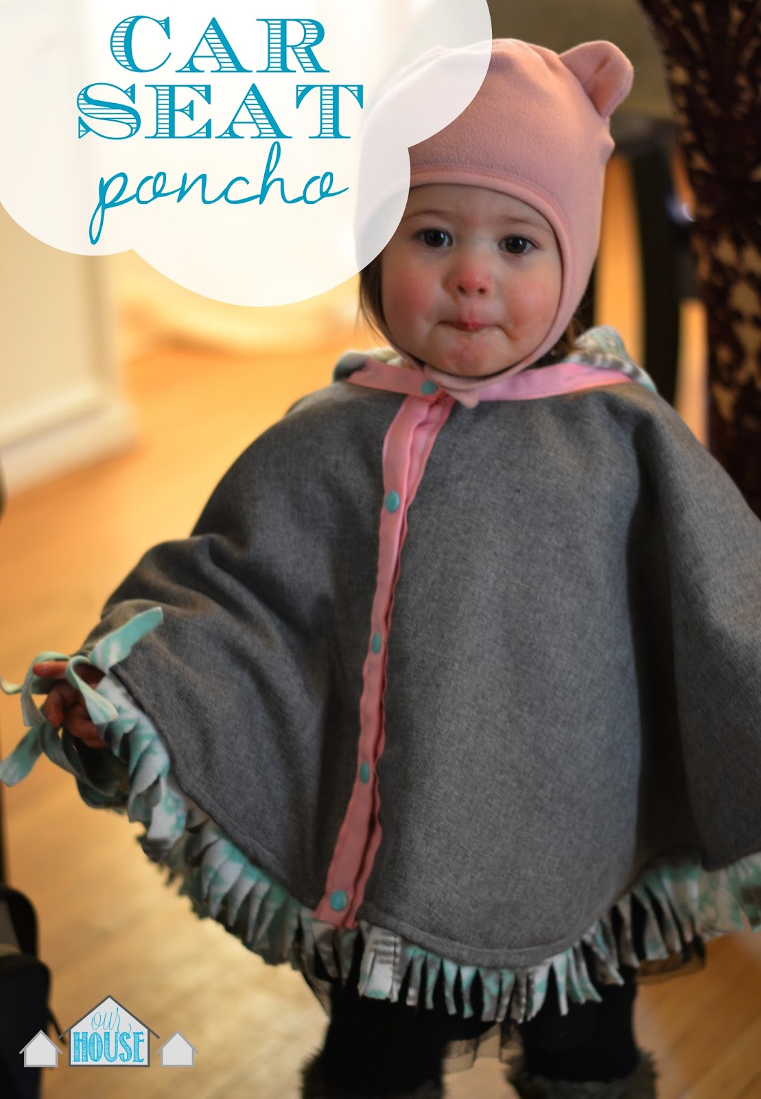 Our House in the Middle of Our Street Car Seat Poncho