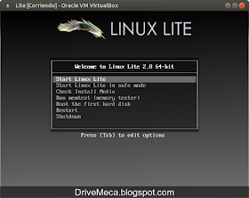 DriveMeca instalando Linux Lite 2.8 paso a paso