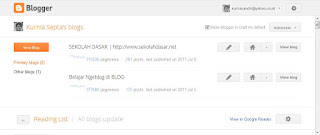 Tampilan Dasbor Baru Blogger.com