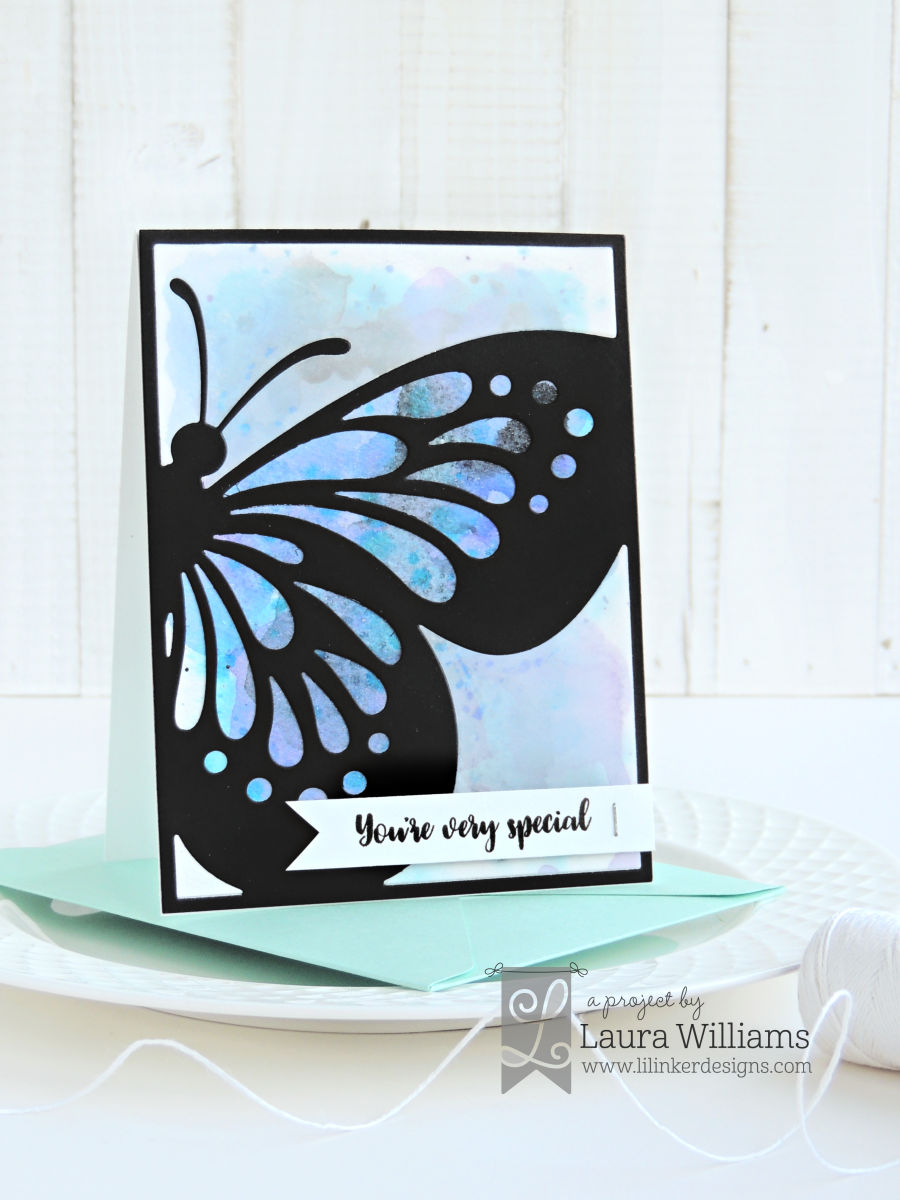 lauralooloo Spread Your Wings DieCut Butterfly Card with Lil' Inker Designs
