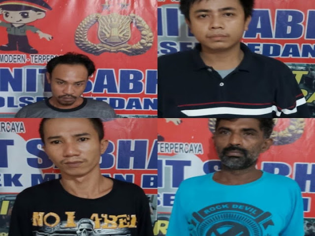 4 Preman Pungli Modus Juru Parkir Ilegal Diciduk Polsek Medan Baru