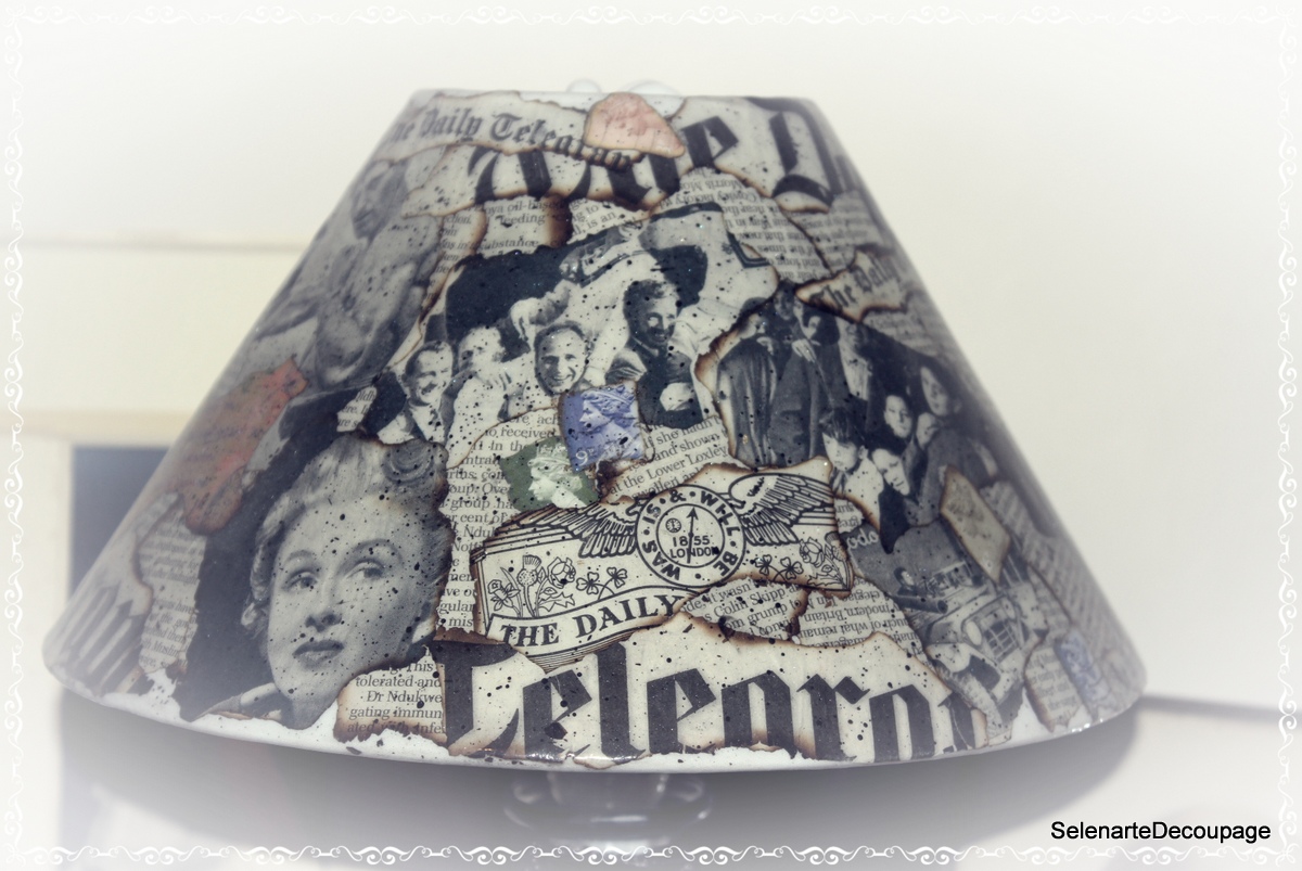 Selenarte Passion For Decoupage Decoupage Bottle Lamp Old