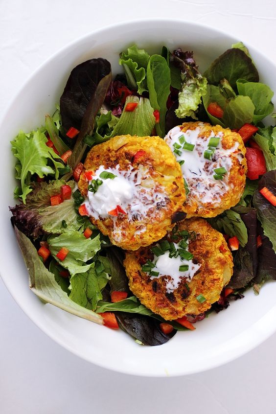 Cauliflower Chickpea Patties Food Easy Father