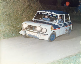Wicliffe sponsored Mini rallycar1976