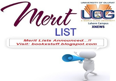 UOG - Lahore Sub Campus Merit Lists