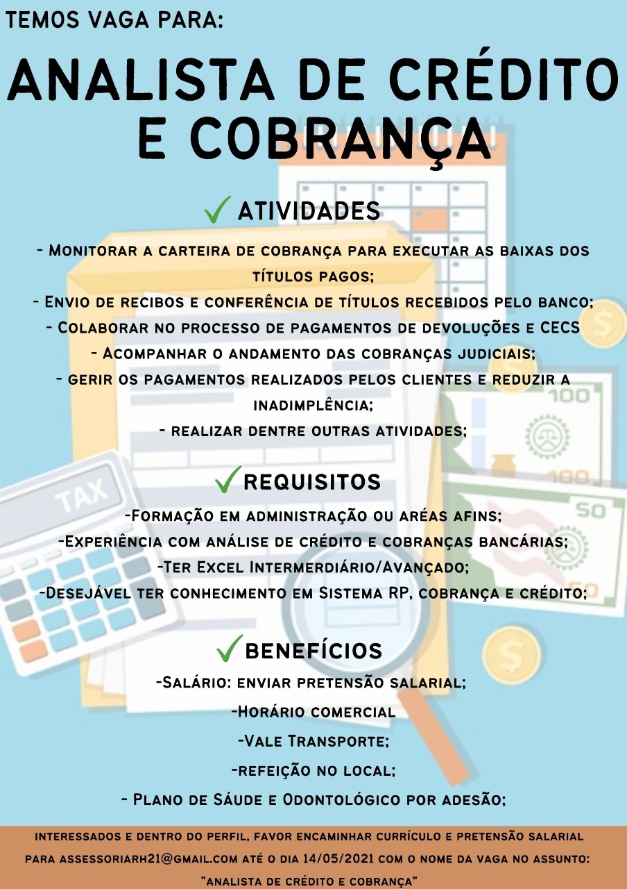 ANALISTA DE CRÉDITO E COBRANÇA