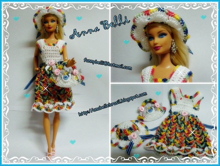 Ana Belli Brasil: Gráficos de Crochê para Barbie!