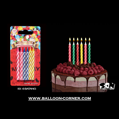 Lilin Spiral Warna Warni Set 6 (SON Product) Lilin Spiral Warna Warni Set 6 (SON Product)